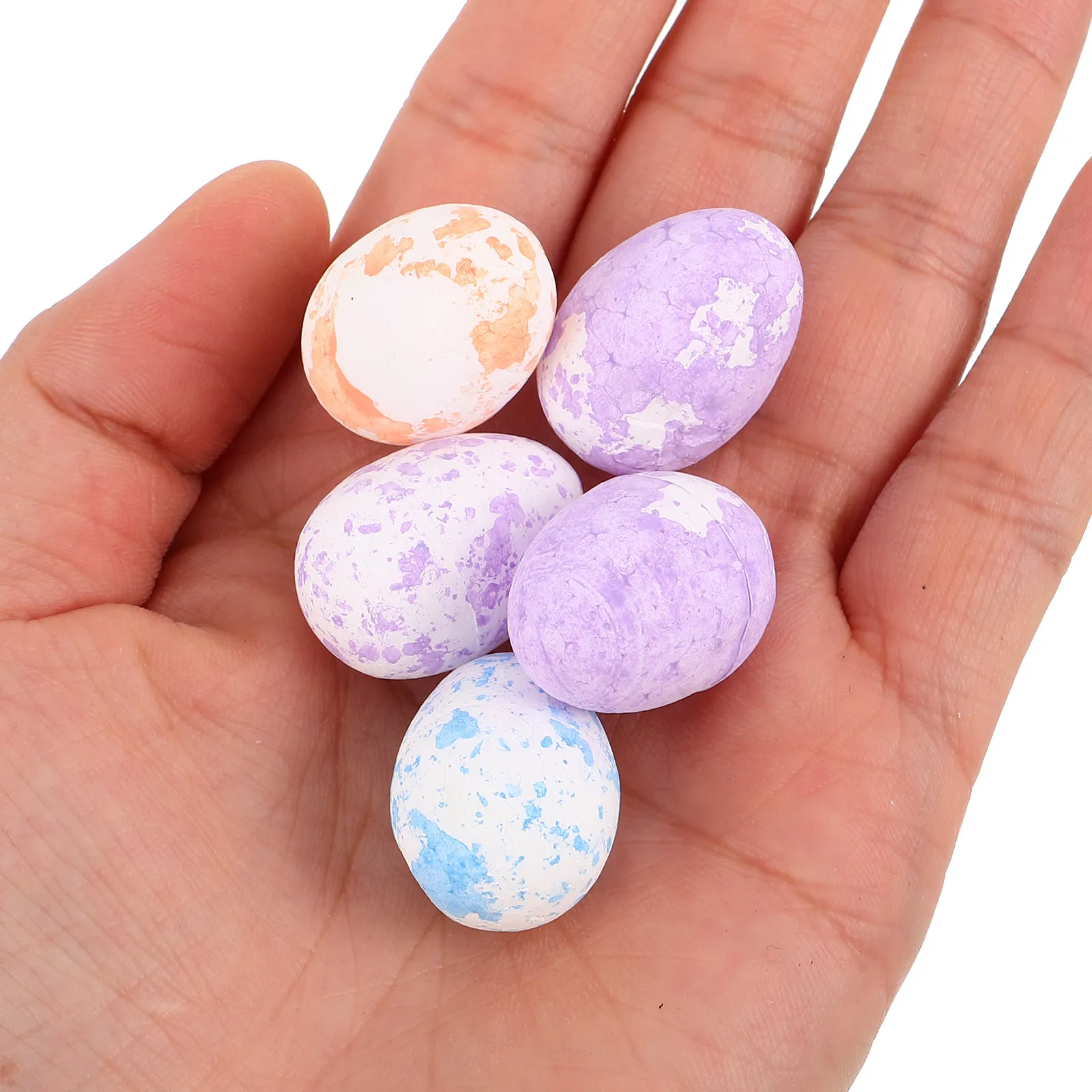 40Pcs Multicolor Dot Foam Easter Eggs Creative Spotted Decorative Ornaments for DIY Crafts Party Home School Festival