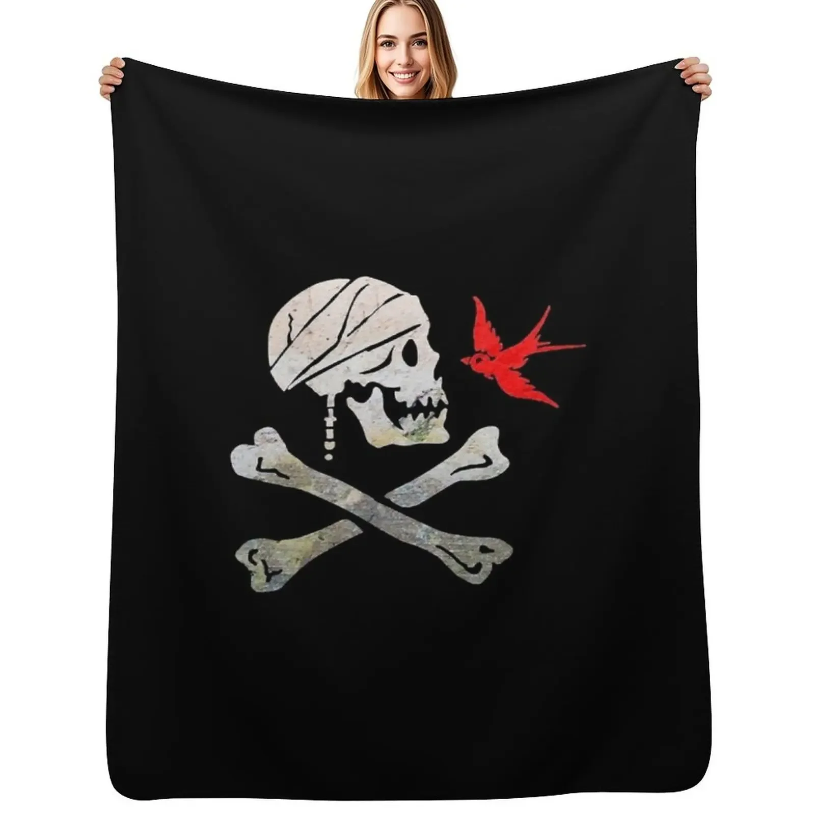 

Jack's Flag Throw Blanket For Sofa Thin halloween Furrys for winter Blanket