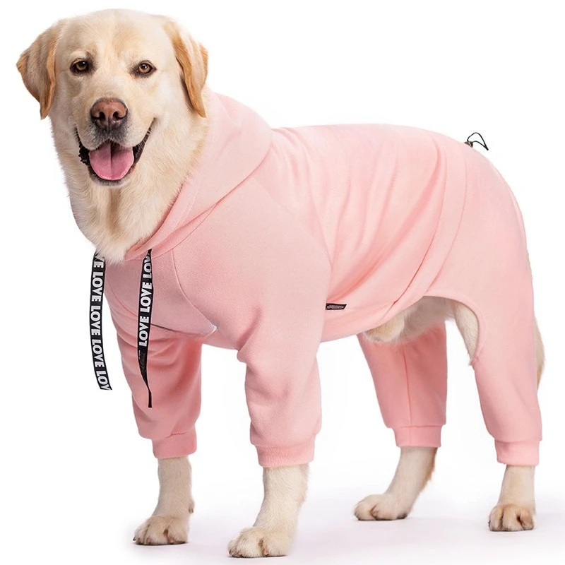 

Large Dog Clothes Quads Golden Retriever Labrador Alaska Hooded Sweater Fall/Winter Clothing