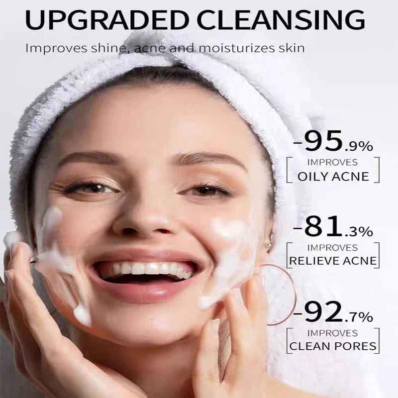 Moisturizing Facial Cleanser Remove Dark Spots Acne Mark Pores Oil Control Gentle Deep Cleaning Foam Face Cleaning Gel Skin Care