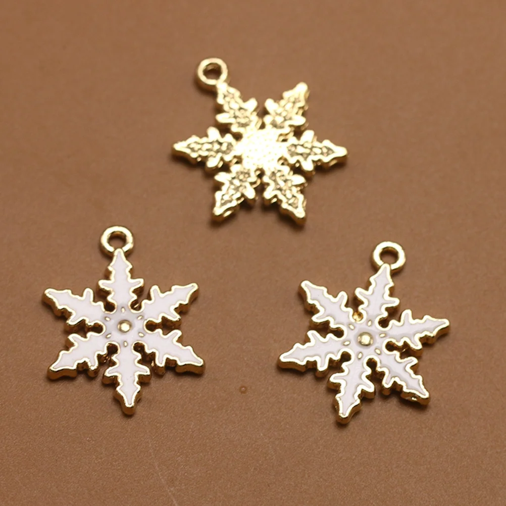

10 Pcs Snowflake Pendant Alloy Charm Cartoon Charms Fashion Jewelry Making Pendants Christmas