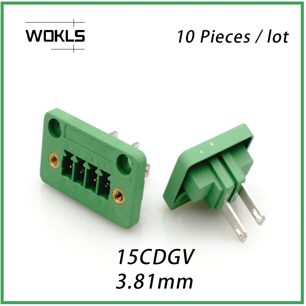 10PCS  3.81mm Pitch pluggable terminal connector 15CDGV 3.81 KF2EDGWB ECHP381V