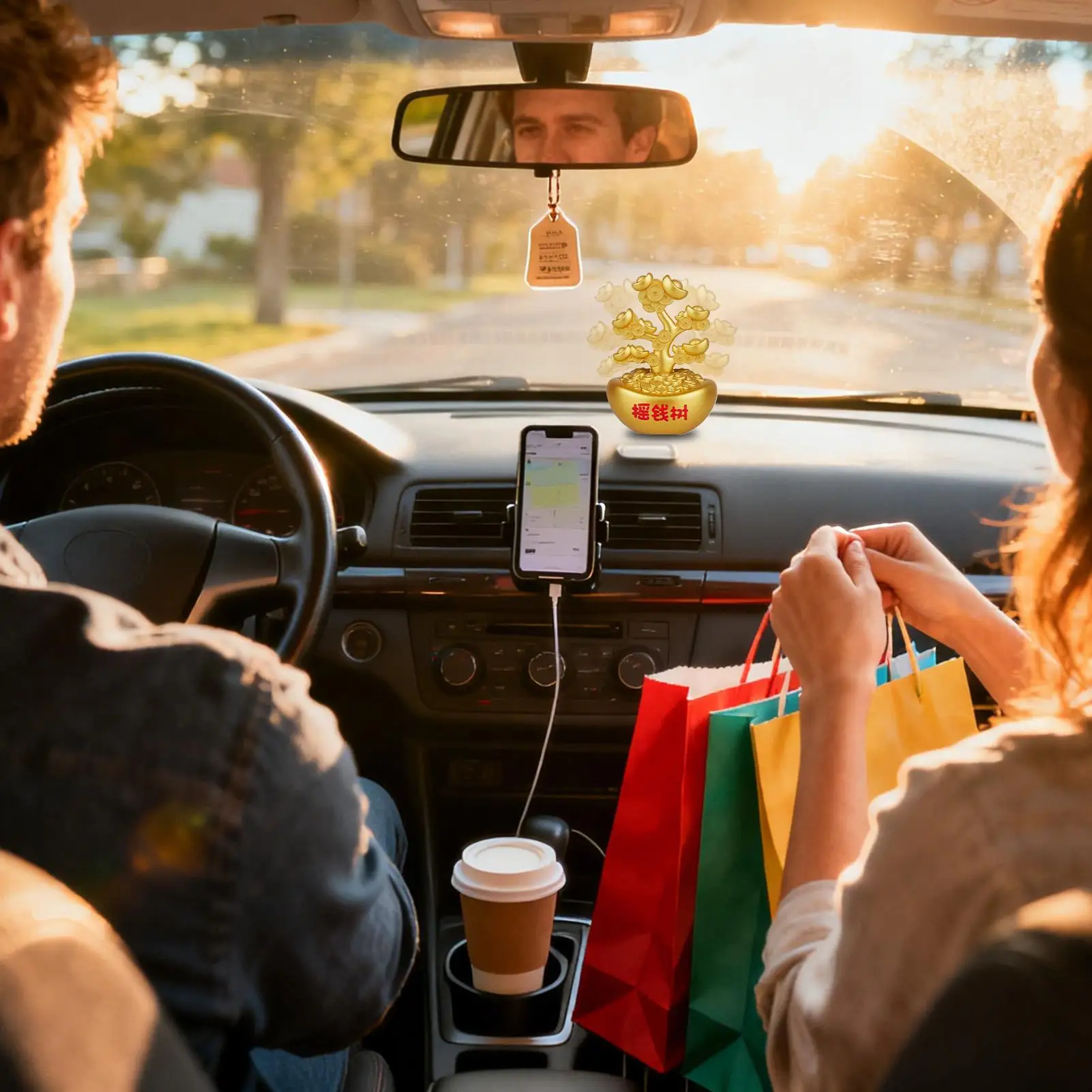 

Dashboard Accessories Solar-Powered Shaking Money Tree Design Automotive Interior Decor Cute Dashboard Car Accessories For