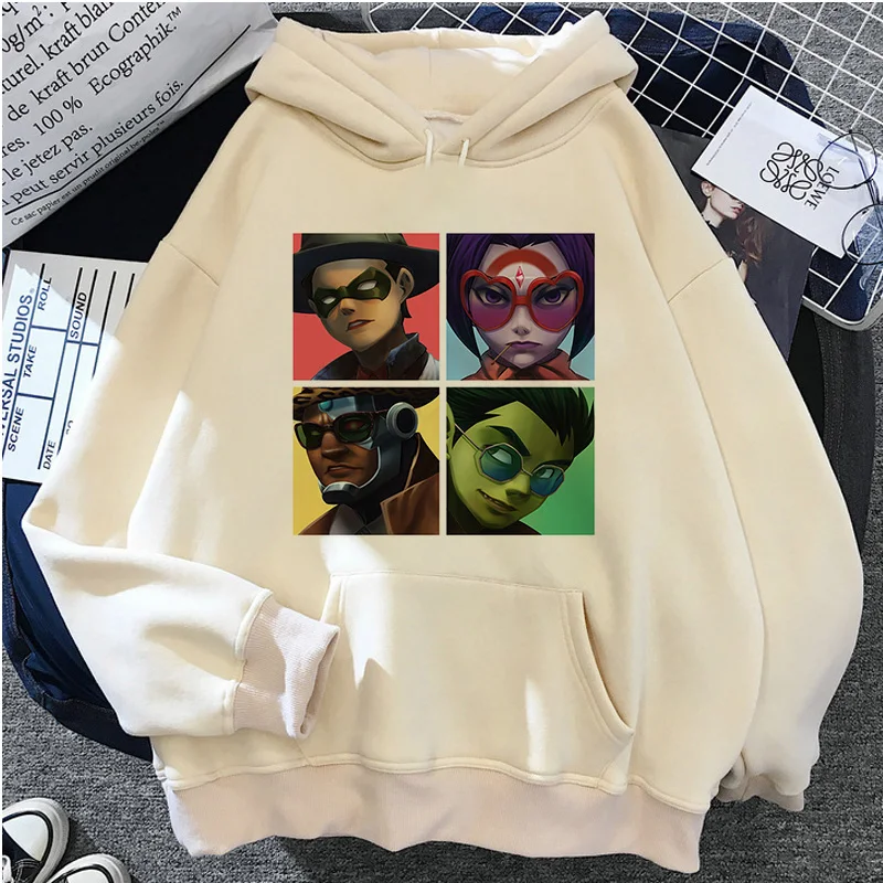 Gorillaz hoodies women gothic sweat y2k streetwear aesthetic tracksuit clothing women streetwear Hood