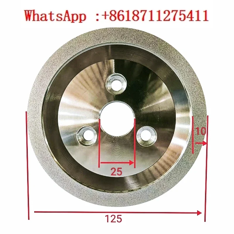 Disc shaped diamond grinding wheel KJ3 turning tool grinder,diamond three hole grinding wheel,electroplated resin grinding wheel