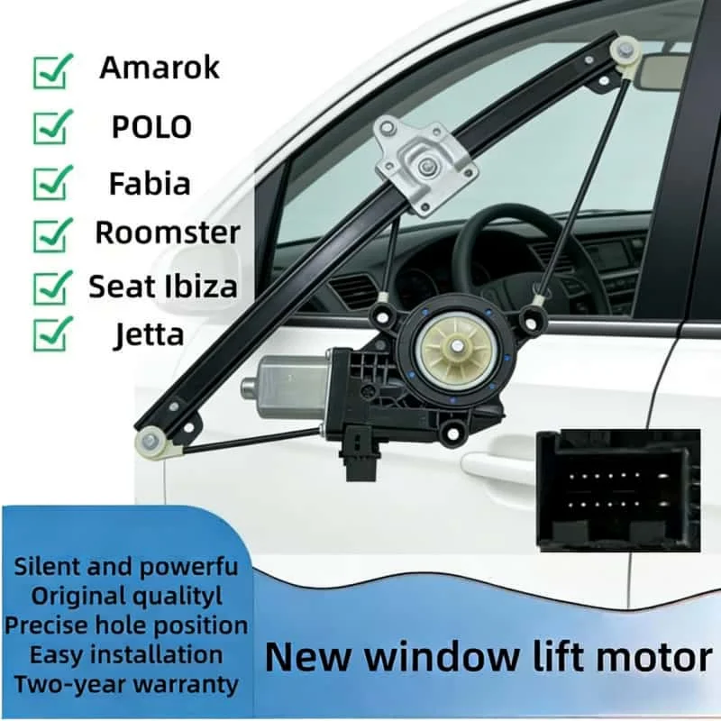 Image of Für VW Jetta POLO Amarok Skoda Roomster Fabia Seat Ibiza Fensterhebermotor neu 6R0959801 6R0959802 6R0959801M 6R0959811 6R0959812 6R0959802C 6R0959801A 6R0959802A 6R0959811M 6R0959811D 6R0959812D