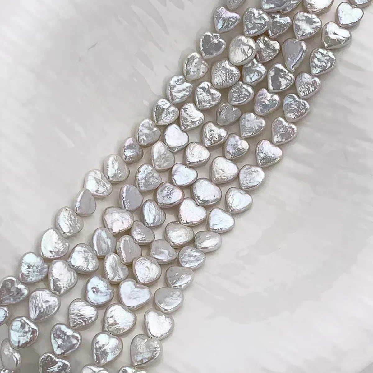 11-12mm 6A Classic Natural Freshwater Pearl Baroque High Quality Heart Bead Women Jewelry Make DIY Necklace Bracelet Accessories