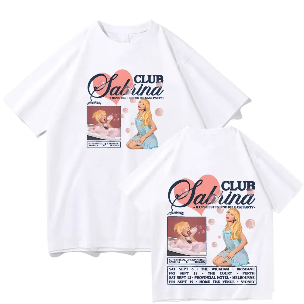 

Comfortable Sabrina Man's Best Friend Party Tees Sabrina Carpenter Club for Fan Gifr T Shirts Y2k Kawaii Cotton Clothing Unisex