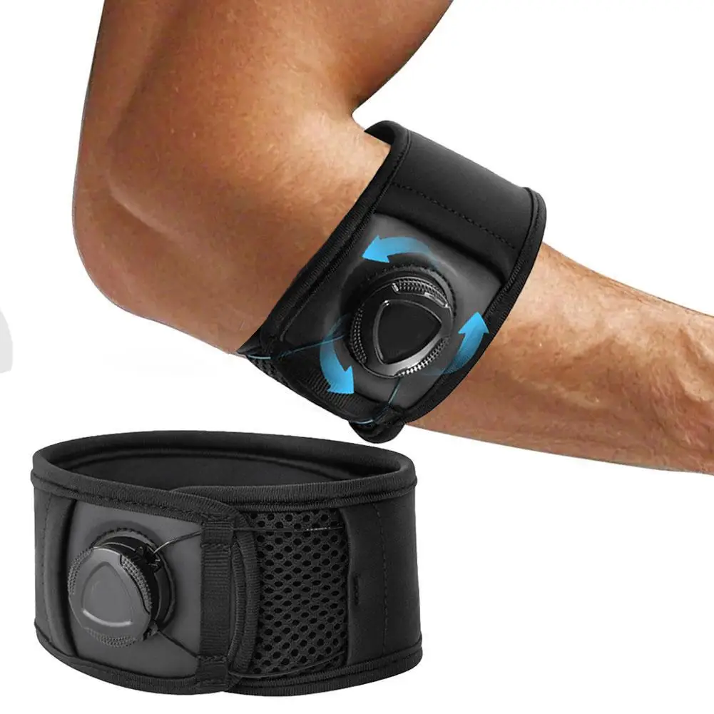 1PC verstellbarer Knopf Tennis-Ellenbogenbandage für Sehnenentzündung Ellenbogenlinderung für Männer Frauen, Ellenbogenbandage, Arm-Unterarmbandage-Bänder