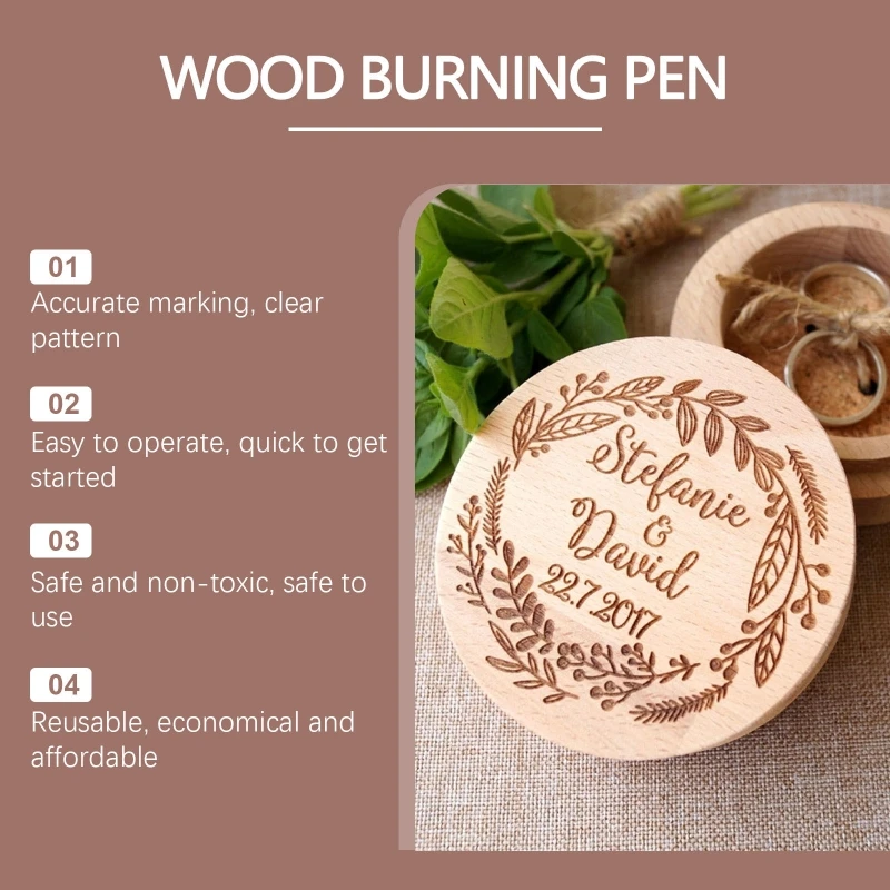 เครื่องหมายการเผาไหม้ไม้ เครื่องหมาย Pyrography สำหรับโครงการหัตถกรรมจิตรกรรมไม้