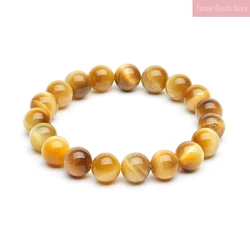 Natural Golden Tiger Eye Stone Bracelets for Women Girls Gift Handmade Fine Jewelry Accessories Pulseras Energy Bangles Gift