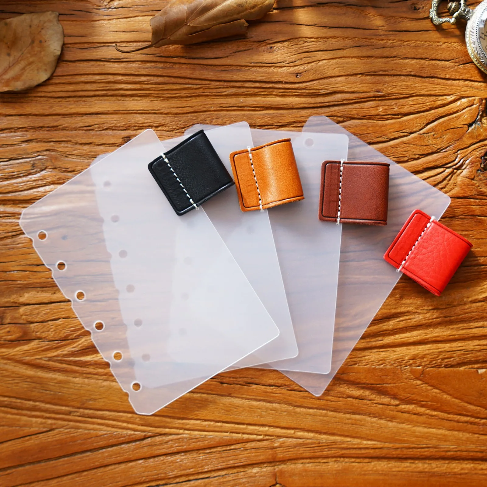 Transparent PP Dividers for 6 Ring Binder Notebook Refill Insert Tab Binder Divider with Pen Loop for A5 Personal Pocket Planner
