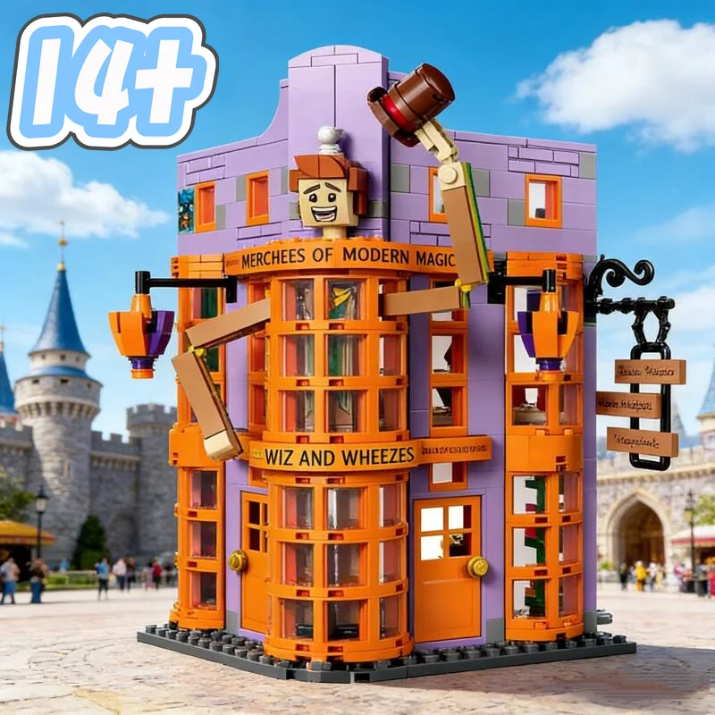 

Большая распродажа: 834 детали, конструктор «Мастерская волшебных трюков Уизли», волшебный декор для дома, подарки на Хэллоуин, Рождество и день рождения для детей