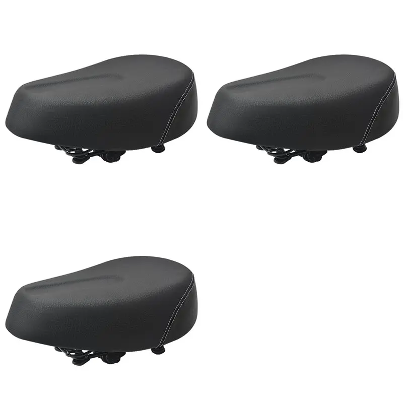 

【SPECIAL】3X E-Bike Saddle Widen Four-Spring MTB Bike Saddles Soft Pad Electric Bikes Tricycle Scooter Seat Cycling Parts,Black