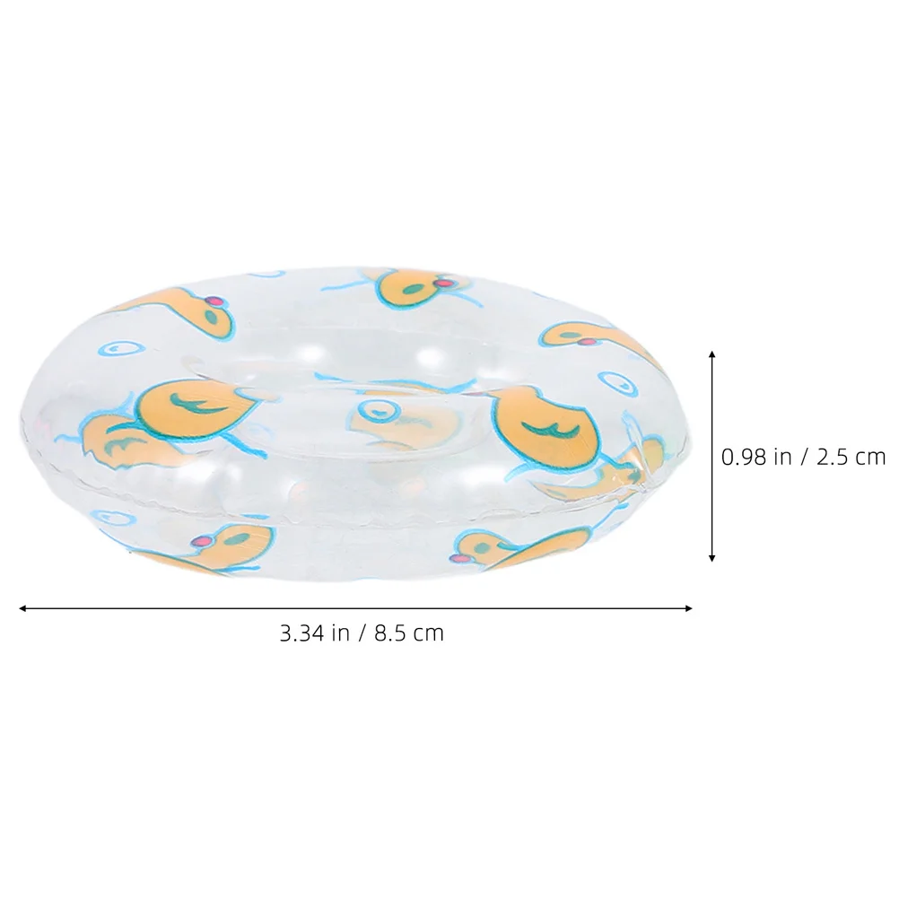 60Pcs Mini Inflatable Swim Rings Pool Float Summer Bath Baby Floating Rings Photography Props Baby Pool Float Tiny Swim Ring