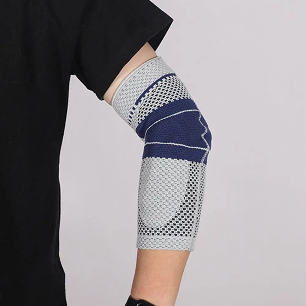 

Anti-collision Sports Elbow Pads Nylon Knitted Breathable Knee Protector Brace Silicone Gasket Protective Gear Elbow Protector