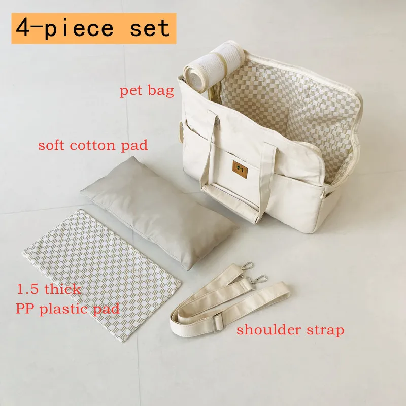 Portable Dog Bag Pet Cat Shoulder Handbag Car Seat bed safety belt Travel Canvas fabric Dogs carrier Chihuahua Dog Supplies