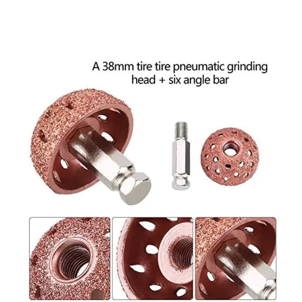 Tungsten Steel Tire Grinding Head Hemispherical High-Speed Tire Repair Tool Low-Speed Coarse Grit Tire Buffer Tool Patch Tool