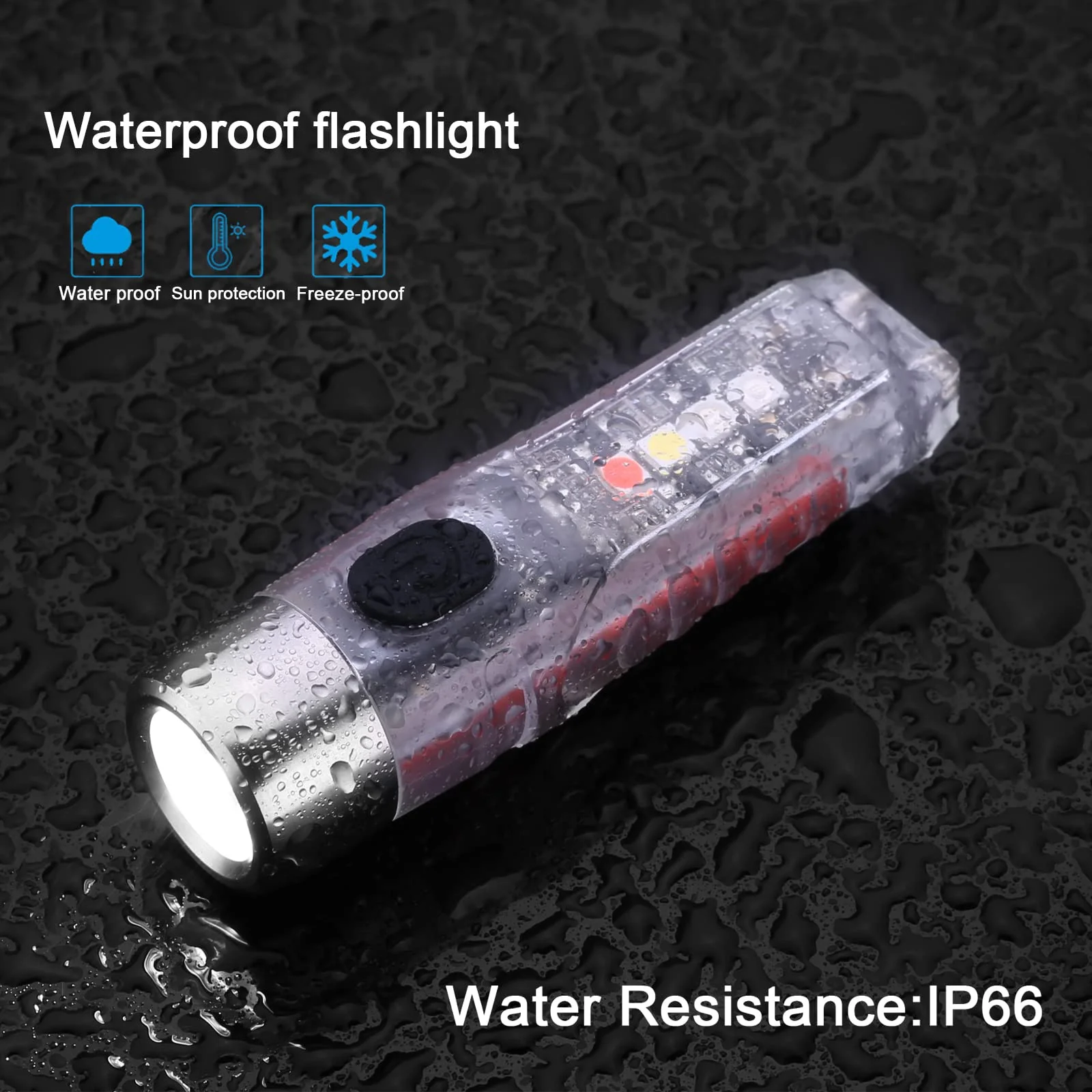 Mini Keychain Flashlights EDC Portable Pocket Bright Flashlight USB-C Rechargeable For Daily Using Backpacking Camping Hiking