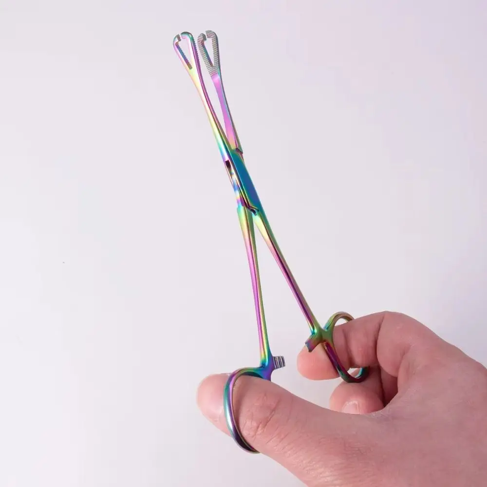 Body Jewelry Tool Stainless Steel Piercing Clamp Piercing Tools Puncture Tool Disposable Professional Tool Body Piercing