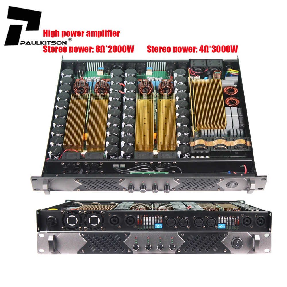 XT4000 Digital Power Amplifier Professional Class D Amplifier Board Power Amplifier 4000 Watts Professional Power