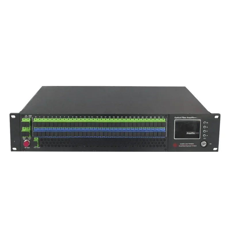 

2025/1550nm WDM EDFA 8 16 32 port 19dBmW~23dBm Fiber Optical Amplifier CATV GPON EYDFA