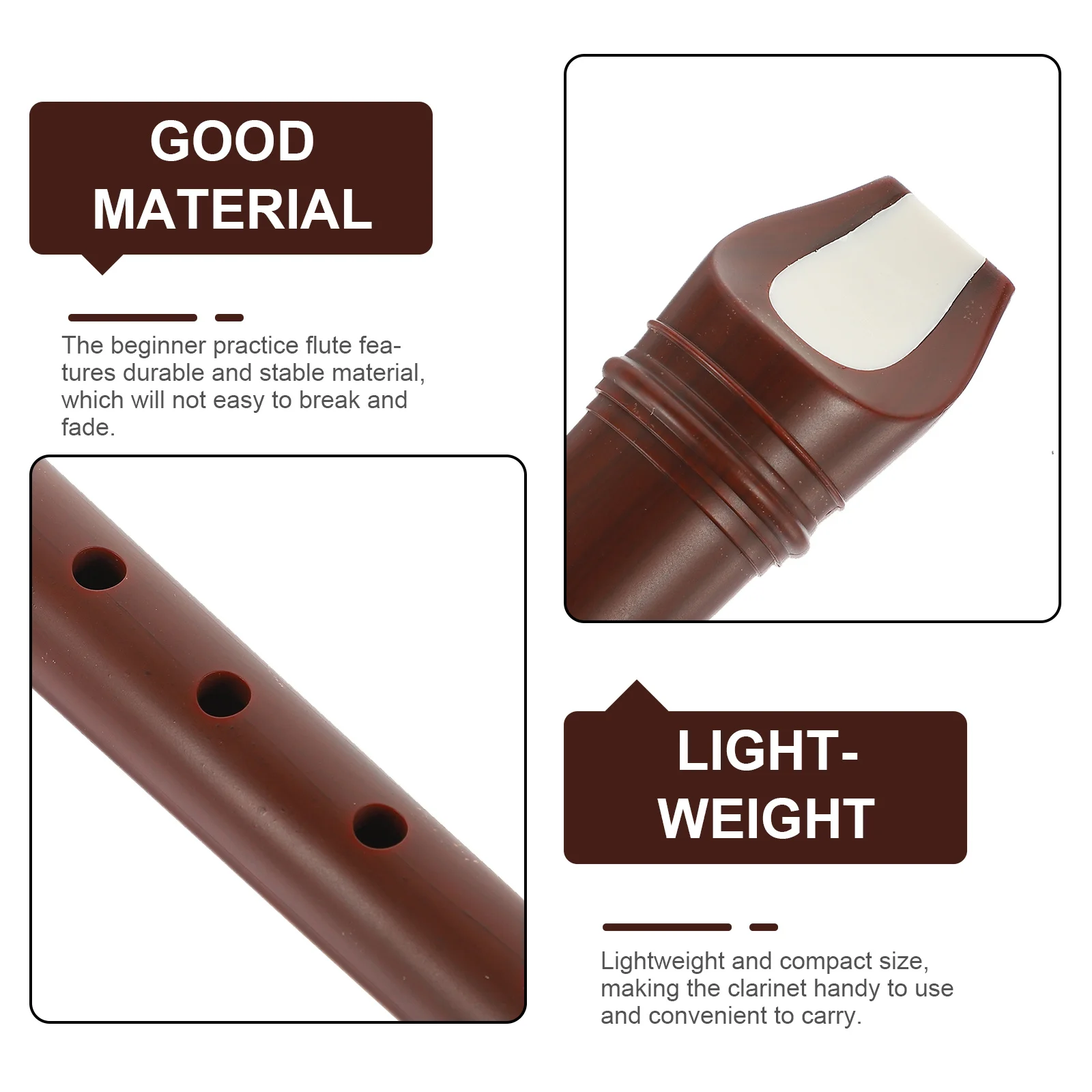 

Soprano Recorder 8-Hole Lightweight Stable Kids Flute Beginner Recorder Wind Instrument for Practice Kids Flute