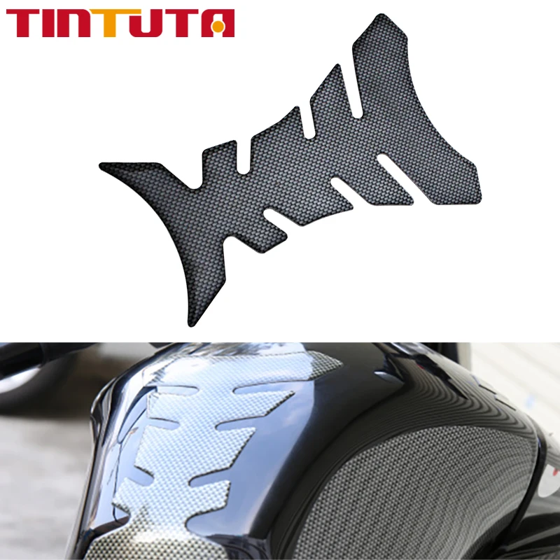 Motorbike Fuel Gas Cap Cover Tank Protector Pad Sticker Fish Bone Style Motorcycle Decal Sticker Motorbike Styling Accessories