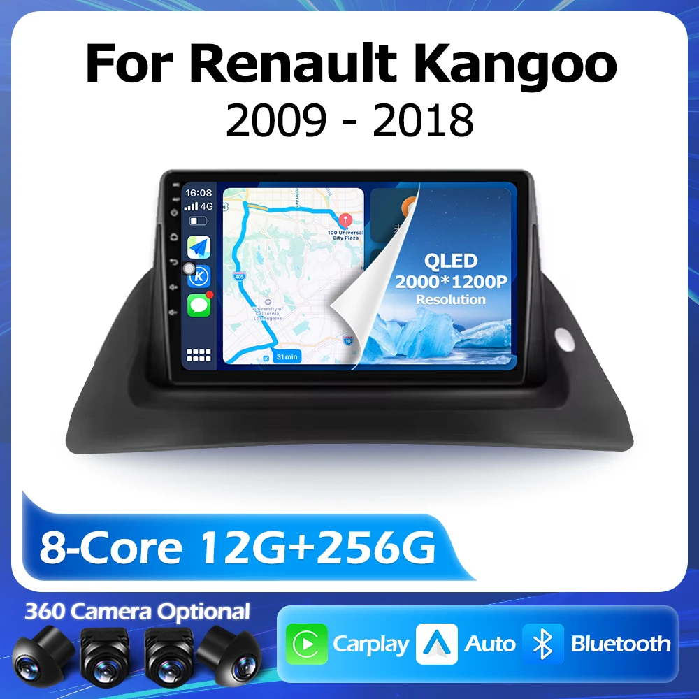 

Android 16 For Renault Kangoo 2009-2018 Car Radio Navigation GPS Wireless Carplay Auto Lntelligent Multimedia Touch Screen WIFI