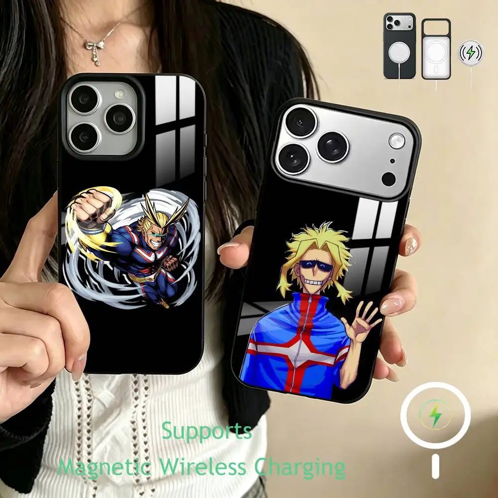 

Yagi All Might My Hero A-Academia Phone Case For iPhone17,16,15,14,13,12,11 Plus,Pro Supports Magnetic Wireless Charging