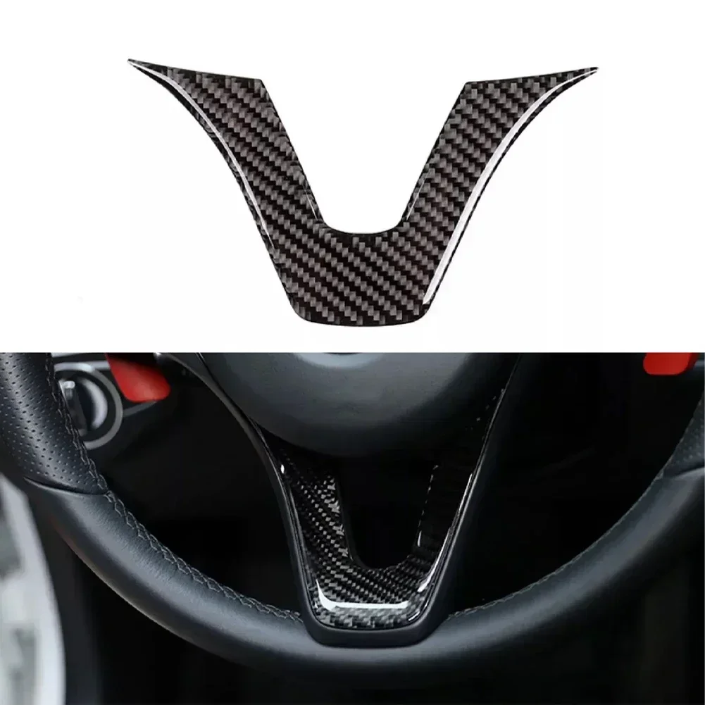 

Carbon Fiber Steering Wheel Trim For Mercedes For Benz CLA GLA A B C E Class Car Interior Steering Wheel Sticker Accessories