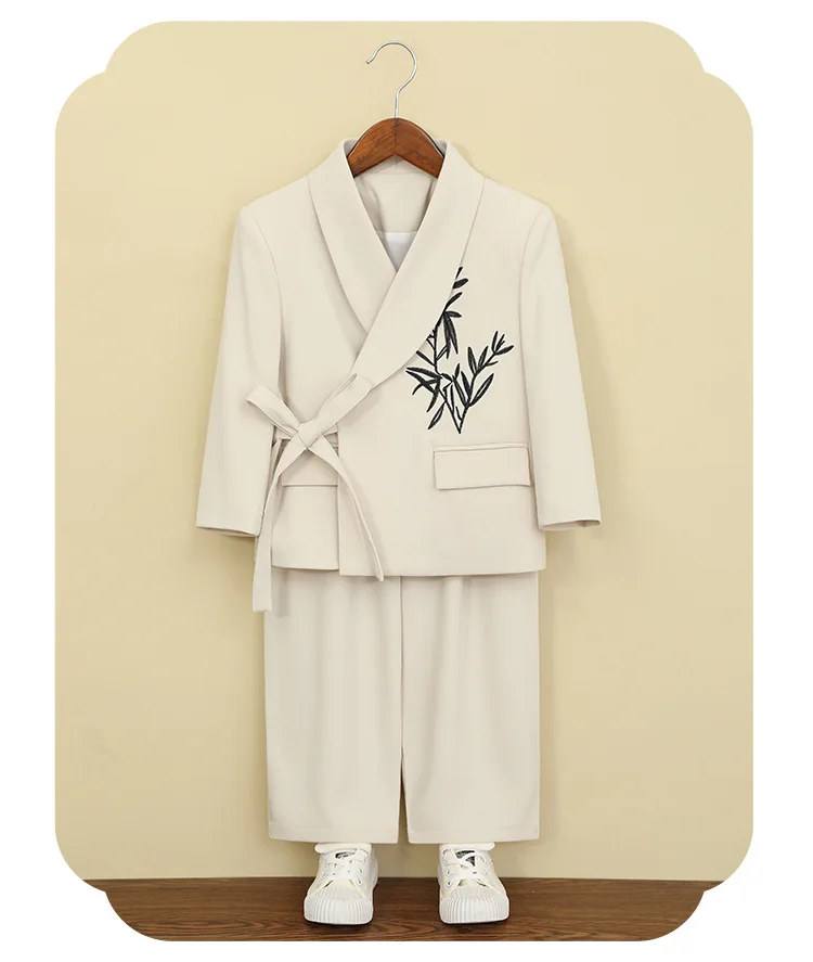 Anzug-Set für Jungen A5055, Kinderkostüm für Bühnenauftritte, Partys, Laufstegshows, Blazer für Blumenjungen, formelles Outfit für Geburtstagsfeiern – Detail 14