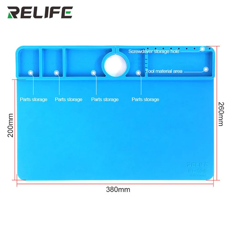 Imagem -02 - Relife Rl004i Isolamento Almofada de Reparação de Alta Temperatura para Microscópio b3 Tabela de Solda de Silicone Estação de Solda Bga