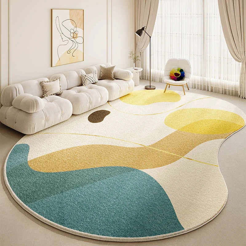 Nordic Style Living Room Decoration Carpet Irregular Shape Rugs for Bedroom Home Fluffy Soft Rug Thick Anti-slip Study Floor Mat