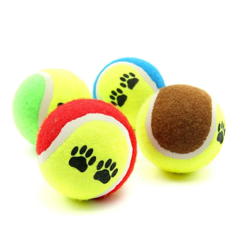 

100pcs Candy Color Dog Toy Tennis Balls Run Catch Throw Play Toy Chew Toys Pelotas De Tenis Para Perros