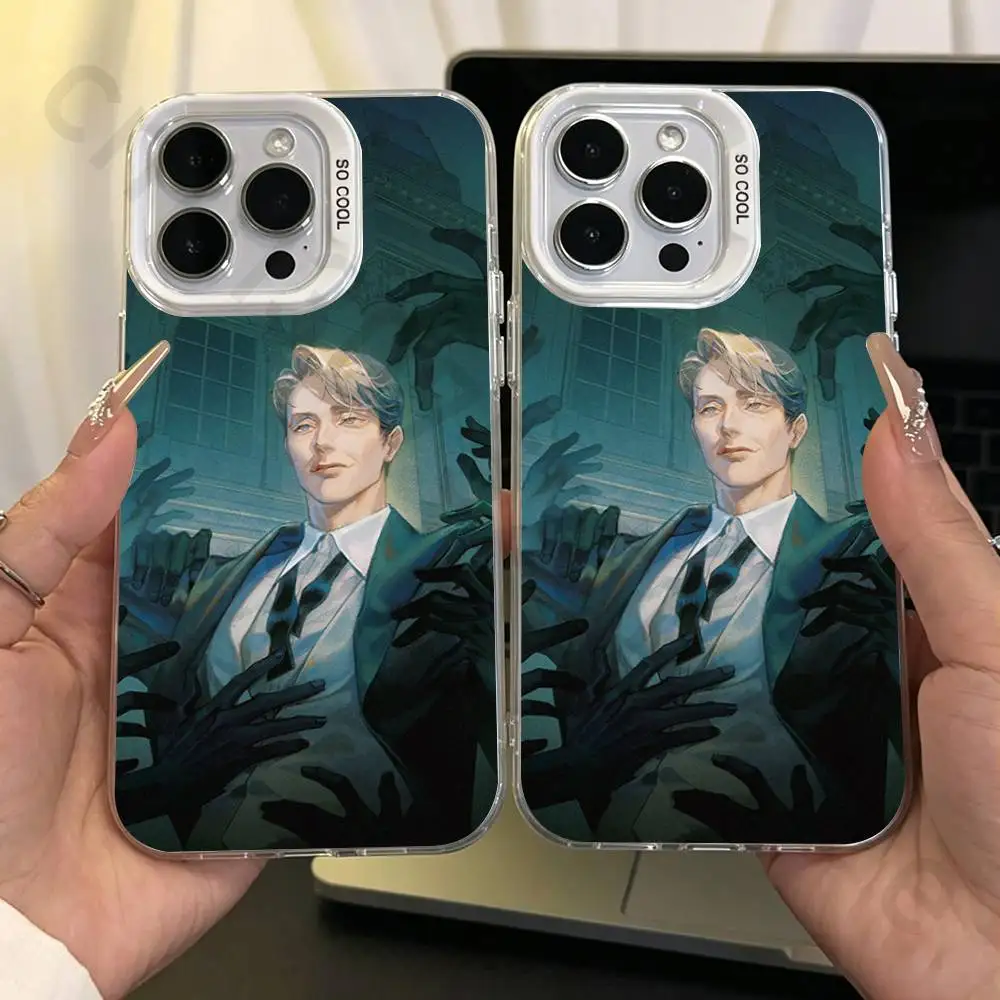 

Mads M-Mikkelsen IMD Case for iPhone 17 16 15 14 13 12 11 Pro Max air plus Shockproof Plating Matte TPU Funda
