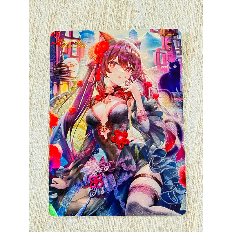 Anime Goddess Story Genshin Impact Diy Self-Made Flash Card Nilou Kamisato Ayaka Beelzebul Game Collection Birthday Gifts