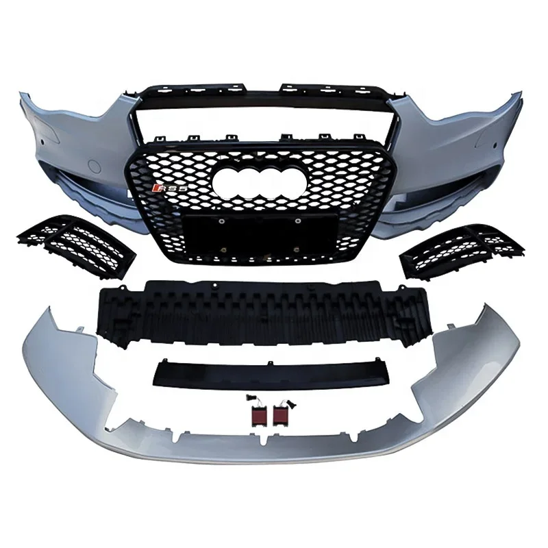 RS5 B8.5 Front bumper with grill for  A5 S5 B8.5 facelift RS5 bodykit car bumper A5 S5 B8.5 2012 2013 2014 2015 2016 custom