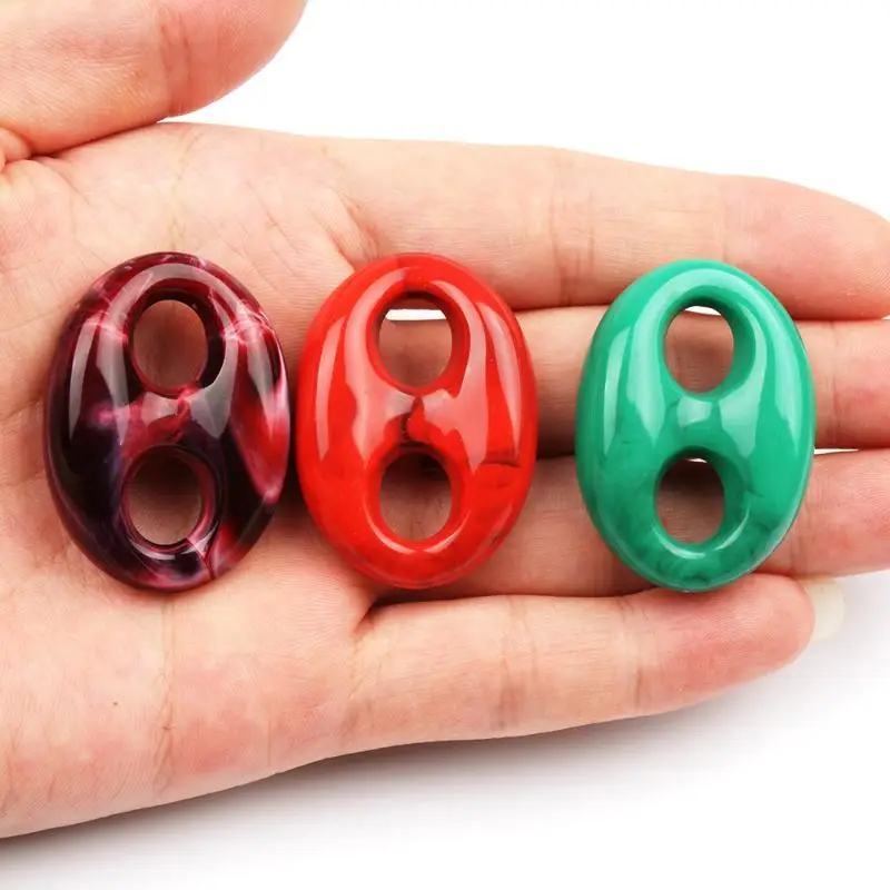 [YU]3PCS 30x41mm Vintage Acrylic Geometric Beads DIY Necklace Bracelet Garment Bag Accessory Material