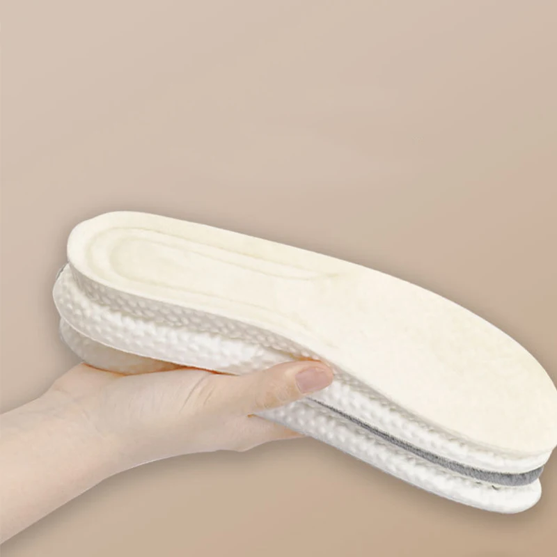 1 par engrossar macio inverno botas de neve almofada sola palmilhas térmicas de caxemira palmilha de aquecimento eva inserção manter quente palmilha aquecida