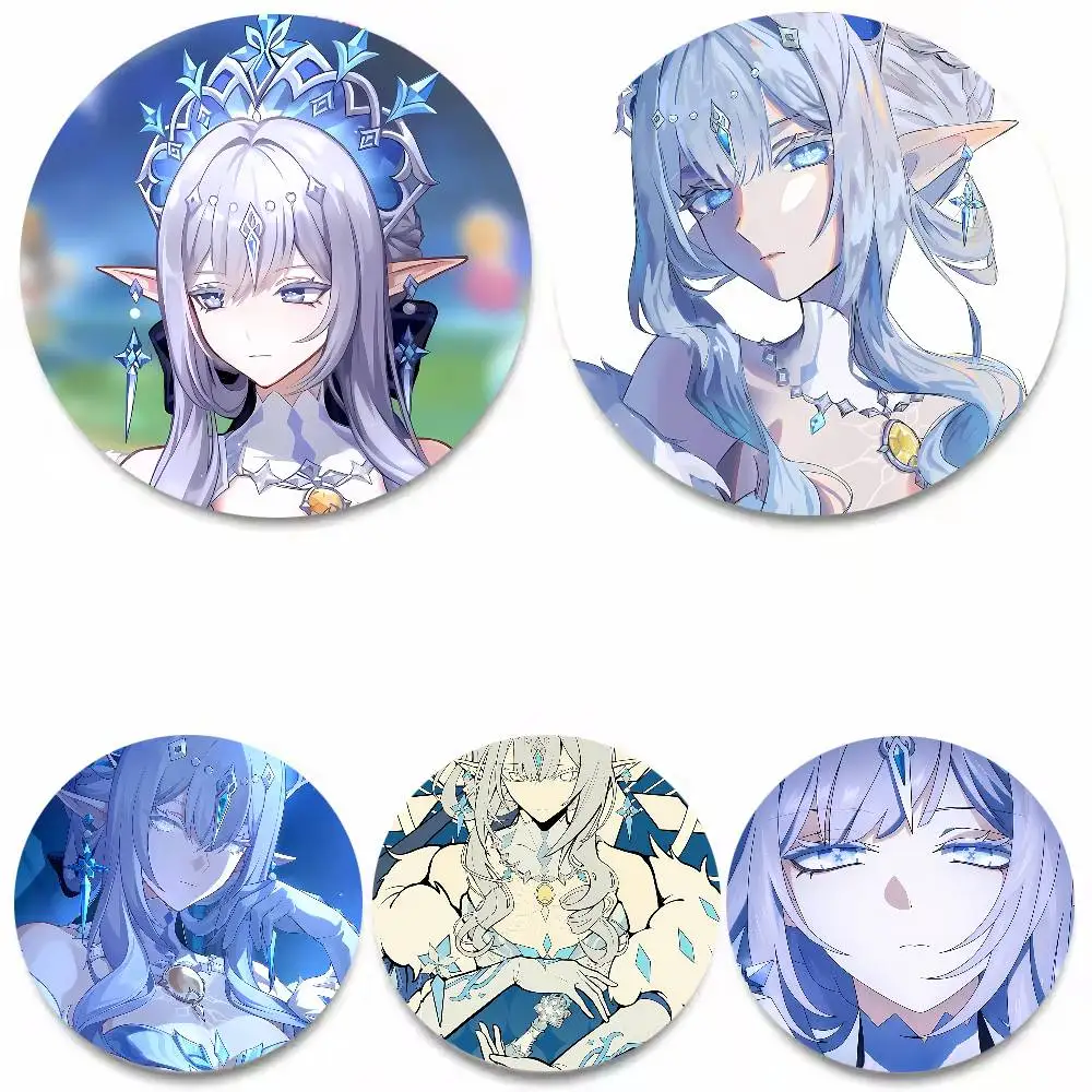 Fashion Hot Kawaii Girl Tsaritsa Popular Gaming Genshin Badge Metal Brooch for Bag Clothes Hat Decor Cosplay Accessories Gifts