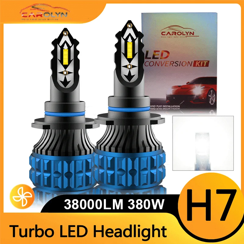 

2x 38000lm 380W 7545 CSP chip 3000k/4300k/6000k/8000k Car LED Headlight h4 h7 h1 H11/H8/H9 LED headlights 9005 H7 h11 led light