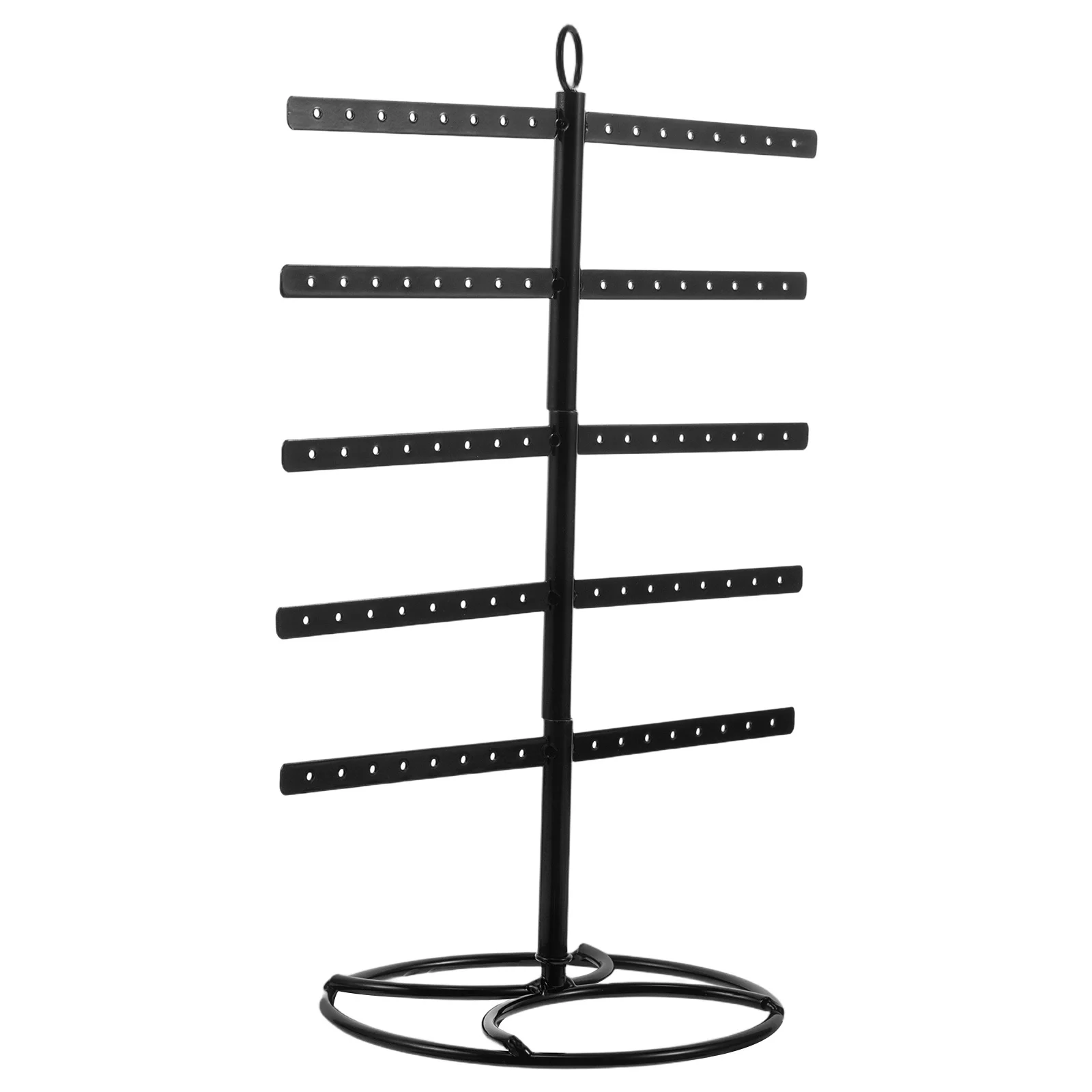 

Многоуровневая Т-образная металлическая подставка-органайзер для серег, съемная витрина для демонстрации украшений: ожерелий, браслетов, серег