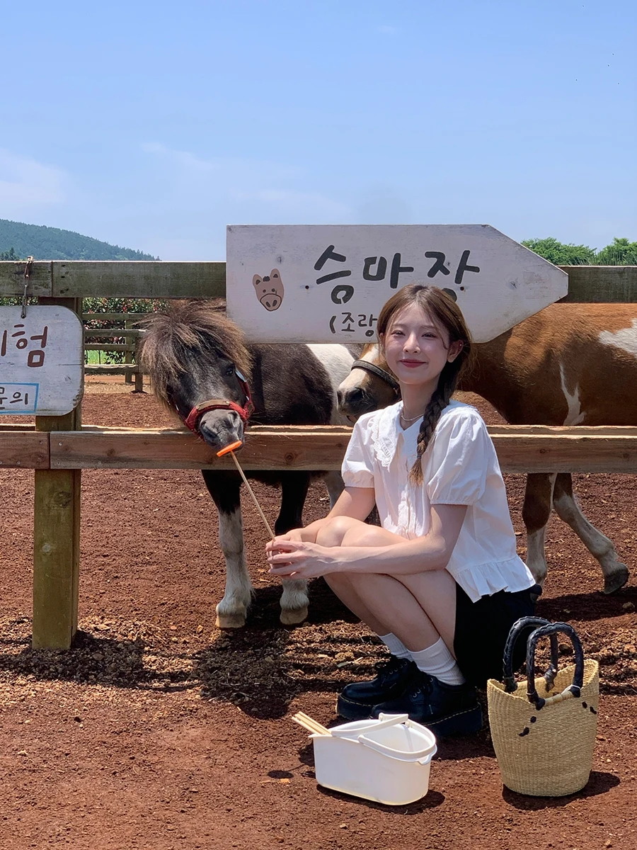 

Sweet Sle RAINY ort Loose Lace irt Women Summer Cute Ruffle Sve Bubble Sve ort Sve Cotton Blouse Casual irt