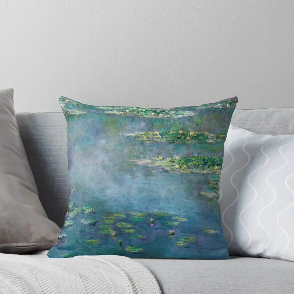 Claude Monet - Water Lilies Throw Pillow Embroidered Cushion Cover Pillow Cover Christmas Cushion For Home pillow