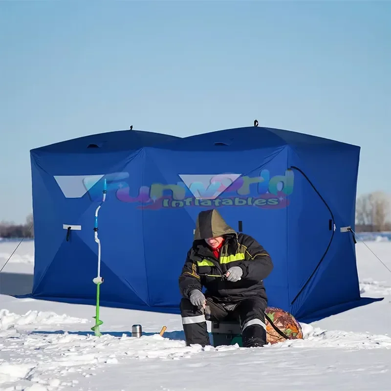STLF Outdoor ice fishing tent 6 person camping thickening walls extra large pop up insulated cold proof carp winter