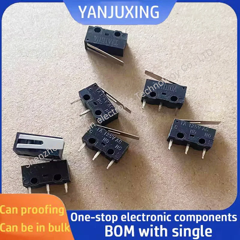 

5PCS/LOT Microswitch JL012-13.5 three-pin handle 13.5MM small touch 1A mouse switch