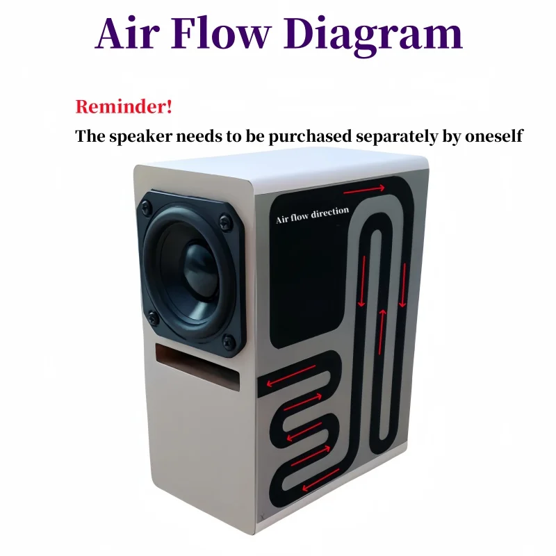 Picture 6: 3-inch Maze Speaker Empty Box 72/77mm, Density Board Housing,DIY Passive Audio Box,Desktop Speaker,Wooden Drawer,Mini Sound Box