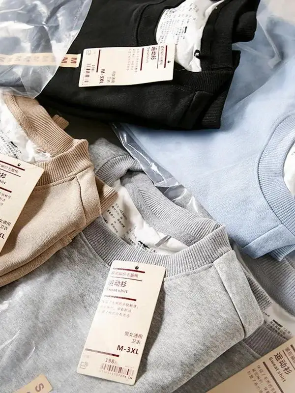 メンズ ハイウェイト コームドコットン Fce スウェットシャツ カジュアル 多用途 スポーツウェア 秋冬 ラウンドネック ロングスリーブ カラー