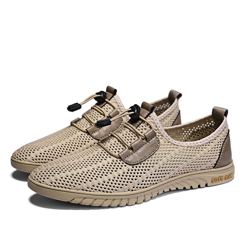 Summer Breathable Casual Men Shoes Business Mesh Dress Shoes Men Sneakers Soft Flats Hot Sale Summer Casual Shoes Moccasins